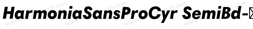 HarmoniaSansProCyr SemiBd字体转换